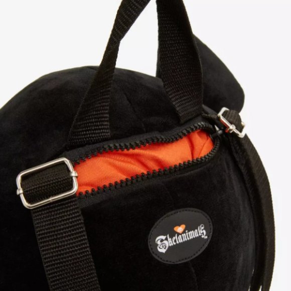 Skelanimals Orange & Black Diego Plush Backpack NWT main image 6